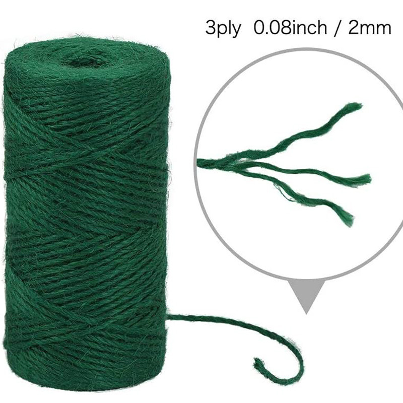 100M/tekercs színes juta zsineg természetes vintage juta kötél zsineg zsineg zsákvászon szalag kézműves ajándékcsomagolás esküvői parti dekoráció