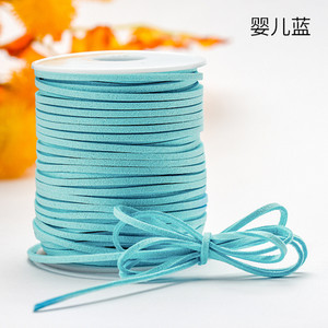 50 jardi pljosnati korejski baršunasti kožni kabel od umjetne antilop kože DIY konop od čipke za izradu nakita Ukrasne rukotvorine