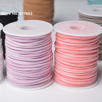 50 ярда плосък изкуствен велур корейски кадифен кожен шнур Направи си сам дантелена въжена нишка за изработка на бижута Декоративни занаяти