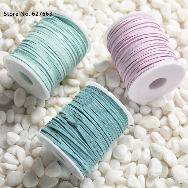 50 jardi pljosnati korejski baršunasti kožni kabel od umjetne antilop kože DIY konop od čipke za izradu nakita Ukrasne rukotvorine