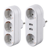 Adaptor priză de perete Schuko la pământ european 2/4/3 căi Priză de convertizor de priză de extensie Coreea Rusia 3500W 16A 250V