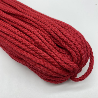 5 jardi/partija 5 mm kokvilnas virve, pīta, savīta auklas virve rokām darinātai dekorēšanai.