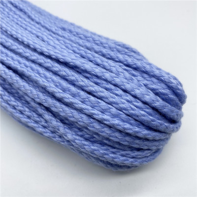 5 jardi/partija 5 mm kokvilnas virve, pīta, savīta auklas virve rokām darinātai dekorēšanai.