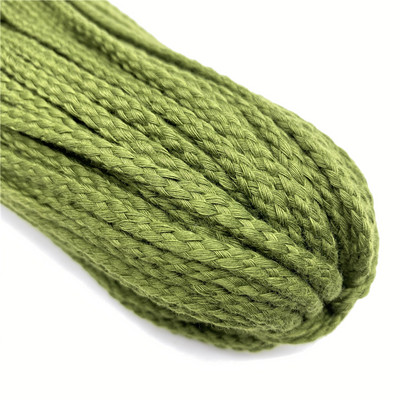 5 jardi/partija 5 mm kokvilnas virve, pīta, savīta auklas virve rokām darinātai dekorēšanai.