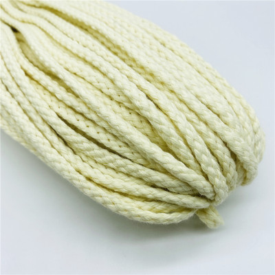 5 jardi/partija 5 mm kokvilnas virve, pīta, savīta auklas virve rokām darinātai dekorēšanai.