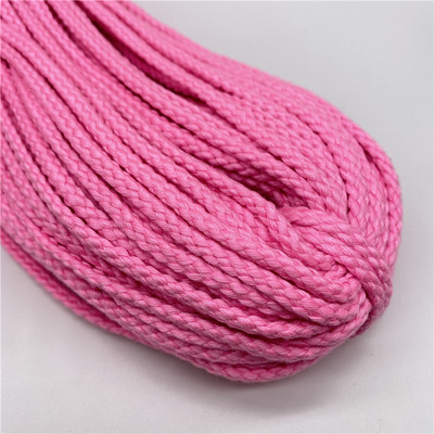 5 jardi/partija 5 mm kokvilnas virve, pīta, savīta auklas virve rokām darinātai dekorēšanai.