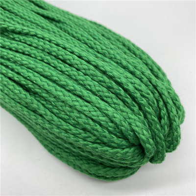5 jardi/partija 5 mm kokvilnas virve, pīta, savīta auklas virve rokām darinātai dekorēšanai.
