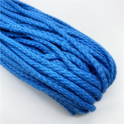 5 jardi/partija 5 mm kokvilnas virve, pīta, savīta auklas virve rokām darinātai dekorēšanai.