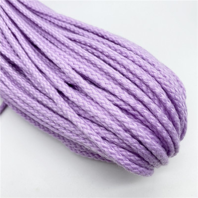 5 jardi/partija 5 mm kokvilnas virve, pīta, savīta auklas virve rokām darinātai dekorēšanai.