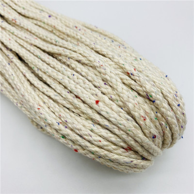 5 jardi/partija 5 mm kokvilnas virve, pīta, savīta auklas virve rokām darinātai dekorēšanai.