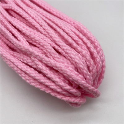 5 jardi/partija 5 mm kokvilnas virve, pīta, savīta auklas virve rokām darinātai dekorēšanai.