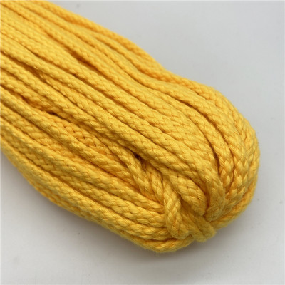 5 jardi/partija 5 mm kokvilnas virve, pīta, savīta auklas virve rokām darinātai dekorēšanai.