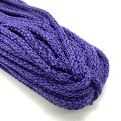 5 jardi/partija 5 mm kokvilnas virve, pīta, savīta auklas virve rokām darinātai dekorēšanai.