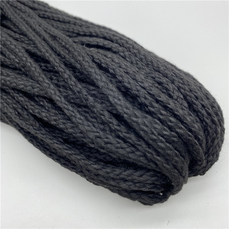 5 jardi/partija 5 mm kokvilnas virve, pīta, savīta auklas virve rokām darinātai dekorēšanai.