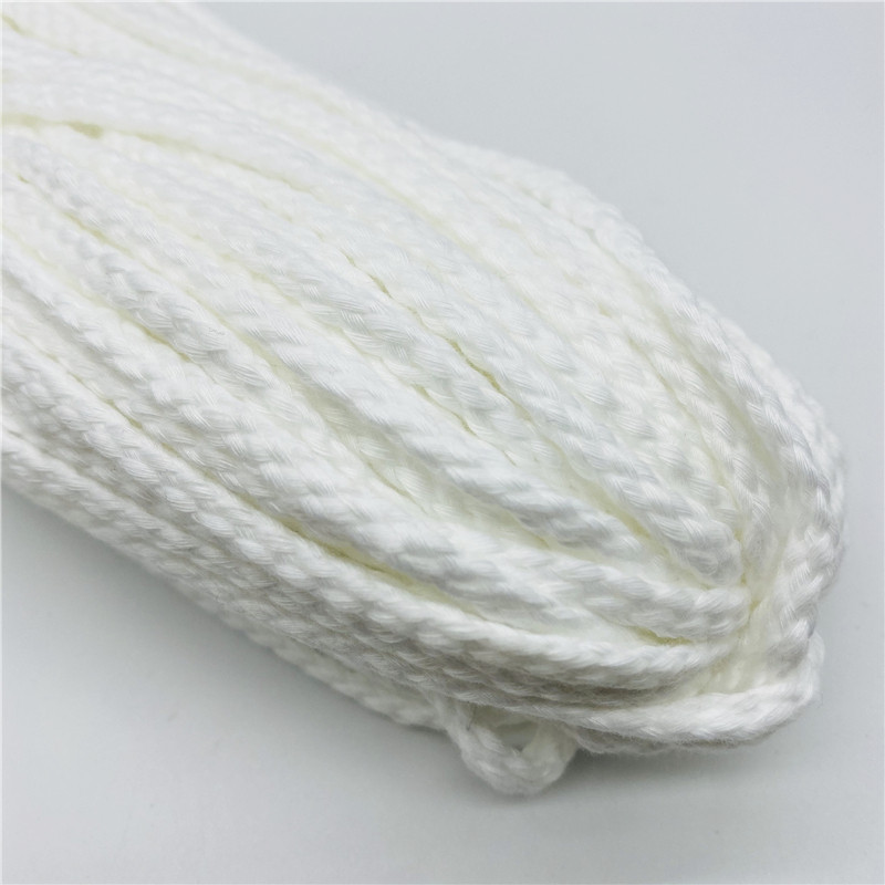 5 jardi/partija 5 mm kokvilnas virve, pīta, savīta auklas virve rokām darinātai dekorēšanai.