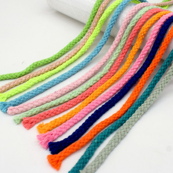 5 мм памучно въже занаятчийски декоративни усукани кръгли шнурове за Направи си сам занаятчийски ръчно изработен шнур за домашен текстил Декорация за шиене 5 ярда