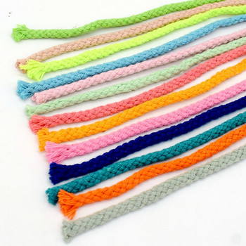 5 мм памучно въже занаятчийски декоративни усукани кръгли шнурове за Направи си сам занаятчийски ръчно изработен шнур за домашен текстил Декорация за шиене 5 ярда