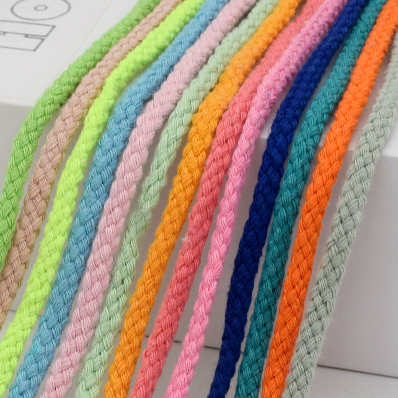 5 mm puuvillane köis käsitöö dekoratiivsed keerutatud ümmargused nöörid käsitöö jaoks käsitsi valmistatud kaelapael kodutekstiili kaunistuste õmblemine 5 jardi