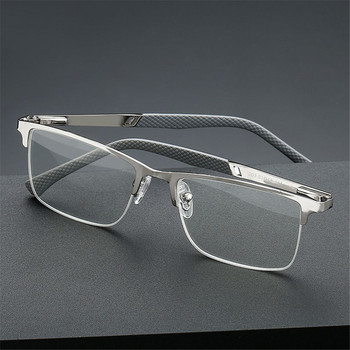 Μεταλλικά γυαλιά ανάγνωσης μισού σκελετού Ανδρικά γυαλιά ανάγνωσης κατά μπλε φωτός Business Presbyopia Optical Eyegalsses Ultralight Reader γυαλιά