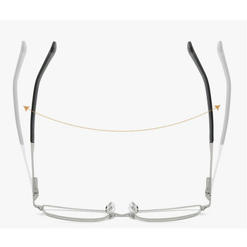 Μεταλλικά γυαλιά ανάγνωσης μισού σκελετού Ανδρικά γυαλιά ανάγνωσης κατά μπλε φωτός Business Presbyopia Optical Eyegalsses Ultralight Reader γυαλιά