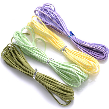 iYOE 5/20 метра, 38 цвята, 2,5 мм плоска корейска кадифена нишка, изкуствен велур, кожен шнур, въжена нишка за направата на плетена гривна, колие