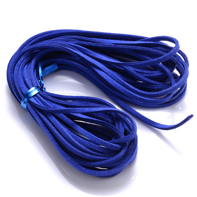 iYOE 5/20 μέτρα 38 Χρώματα 2,5 χιλιοστών Επίπεδη κορεάτικη βελούδινη κλωστή ψεύτικο δέρμα σουέτ Κορδόνι με κορδόνι για κατασκευή κολιέ βραχιόλι με πλεκτό