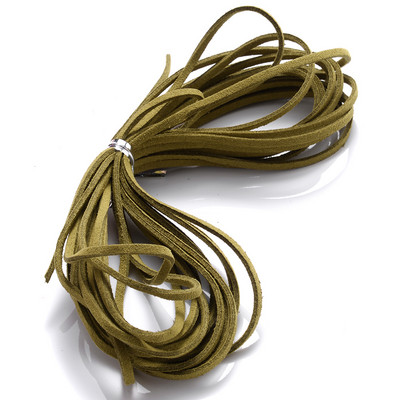 iYOE 5/20 μέτρα 38 Χρώματα 2,5 χιλιοστών Επίπεδη κορεάτικη βελούδινη κλωστή ψεύτικο δέρμα σουέτ Κορδόνι με κορδόνι για κατασκευή κολιέ βραχιόλι με πλεκτό