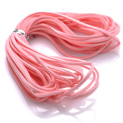 iYOE 5/20 μέτρα 38 Χρώματα 2,5 χιλιοστών Επίπεδη κορεάτικη βελούδινη κλωστή ψεύτικο δέρμα σουέτ Κορδόνι με κορδόνι για κατασκευή κολιέ βραχιόλι με πλεκτό