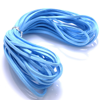 iYOE 5/20 μέτρα 38 Χρώματα 2,5 χιλιοστών Επίπεδη κορεάτικη βελούδινη κλωστή ψεύτικο δέρμα σουέτ Κορδόνι με κορδόνι για κατασκευή κολιέ βραχιόλι με πλεκτό