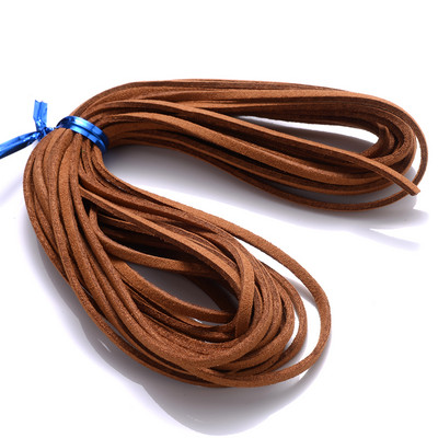 iYOE 5/20 μέτρα 38 Χρώματα 2,5 χιλιοστών Επίπεδη κορεάτικη βελούδινη κλωστή ψεύτικο δέρμα σουέτ Κορδόνι με κορδόνι για κατασκευή κολιέ βραχιόλι με πλεκτό