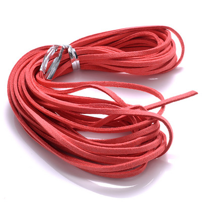 iYOE 5/20 μέτρα 38 Χρώματα 2,5 χιλιοστών Επίπεδη κορεάτικη βελούδινη κλωστή ψεύτικο δέρμα σουέτ Κορδόνι με κορδόνι για κατασκευή κολιέ βραχιόλι με πλεκτό