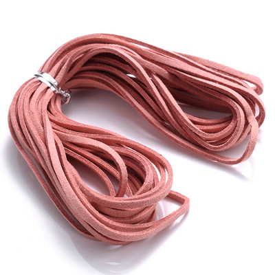 iYOE 5/20 μέτρα 38 Χρώματα 2,5 χιλιοστών Επίπεδη κορεάτικη βελούδινη κλωστή ψεύτικο δέρμα σουέτ Κορδόνι με κορδόνι για κατασκευή κολιέ βραχιόλι με πλεκτό