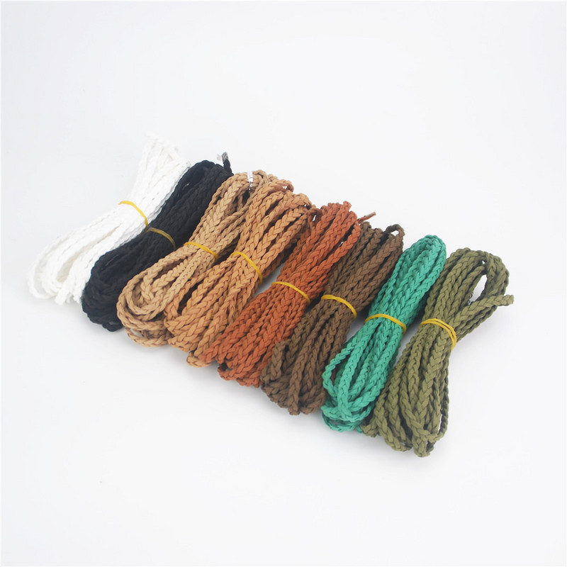 Kvaliteetne 5 meetrit partii kohta kunstnahast punutud pärlitud nöörist nöörist niit DIY tarvikud 16 värvi vali ds234 jaoks