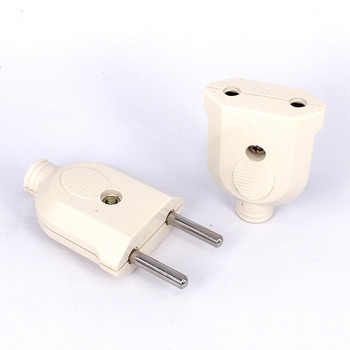 EU European 2 Pin AC Electrical Power Rewireable Plug Αρσενικό Θηλυκό Προσαρμογέας πρίζας με υποδοχή καλωδίου επέκτασης
