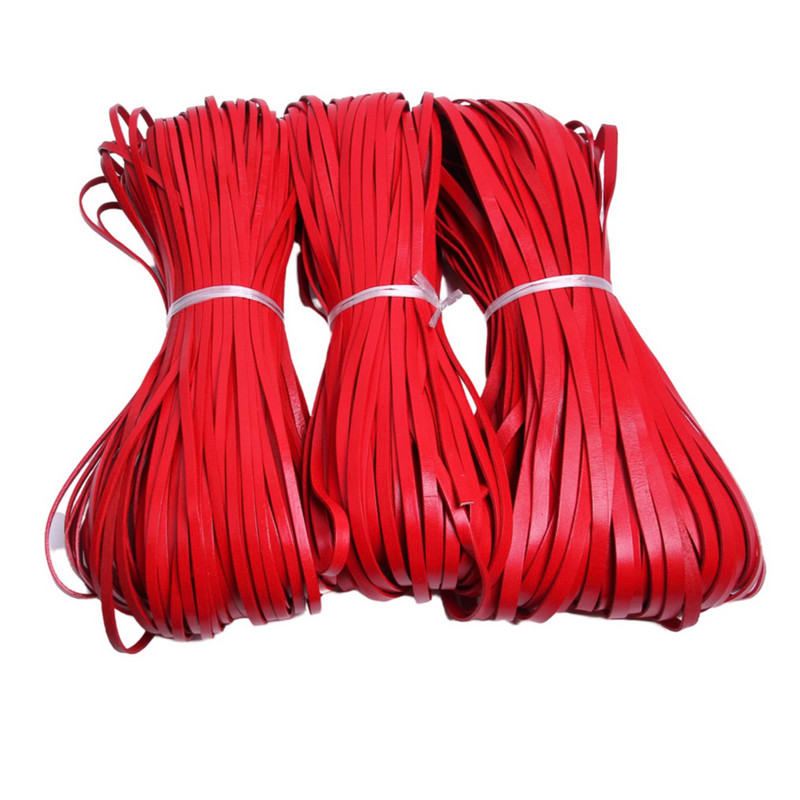 2 metri colorat 3-10 mmmm plat bijuterii din piele naturală snur șir dantelă frânghie bricolaj chokers colier brățară găsire