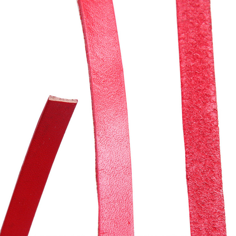 2 metri colorat 3-10 mmmm plat bijuterii din piele naturală snur șir dantelă frânghie bricolaj chokers colier brățară găsire