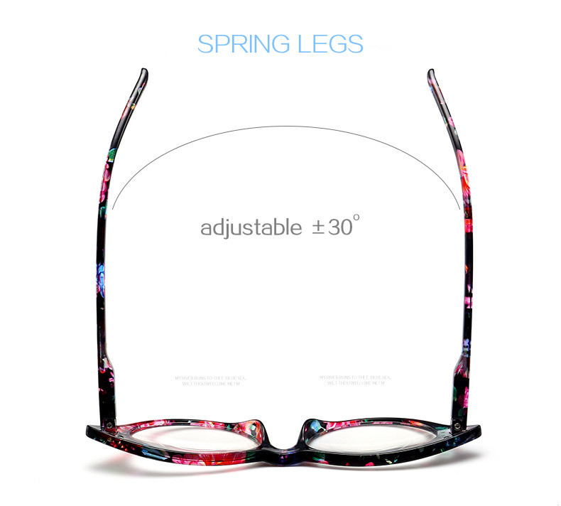 Moodsad kotiga kassisilmade lugemisprillid, naiste vanaaegsed kristallprillid, raam, daam Presbüoopiline hüperoopia diopter +1,0 ~ +4,0