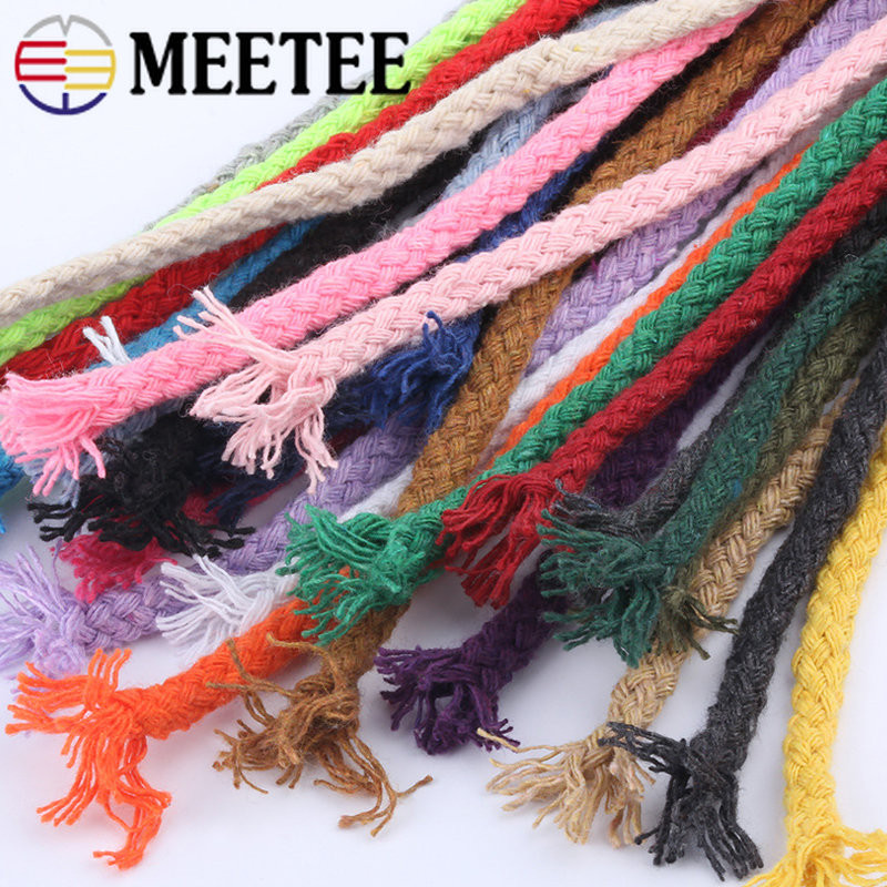 5/10 metrai 5 mm 7 mm medvilniniai lynai, amatai, dekoratyviniai susukti sriegio lynai „pasidaryk pats“ batai krepšys, virvelės, virvelės dekoravimo priedai