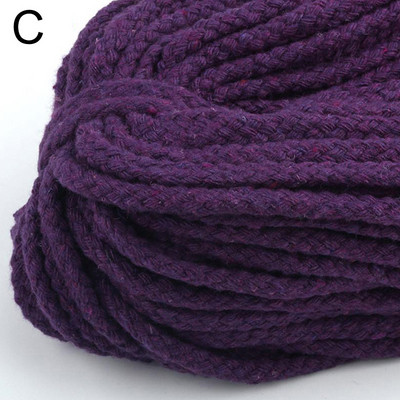 5 jardu kokvilnas austa virve, 5 mm pīta virve, krāsaina, savīta aukla DIY, roku darbs, amatniecības rotājumi, soma, auklas jostas piederumi