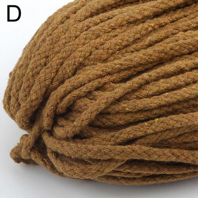 5 jardu kokvilnas austa virve, 5 mm pīta virve, krāsaina, savīta aukla DIY, roku darbs, amatniecības rotājumi, soma, auklas jostas piederumi