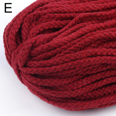 5 jardu kokvilnas austa virve, 5 mm pīta virve, krāsaina, savīta aukla DIY, roku darbs, amatniecības rotājumi, soma, auklas jostas piederumi