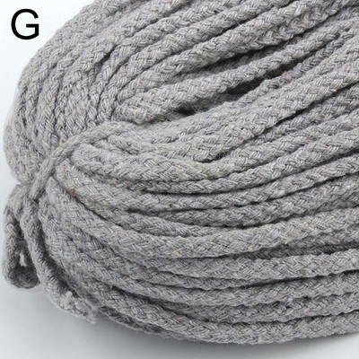 5 jardu kokvilnas austa virve, 5 mm pīta virve, krāsaina, savīta aukla DIY, roku darbs, amatniecības rotājumi, soma, auklas jostas piederumi