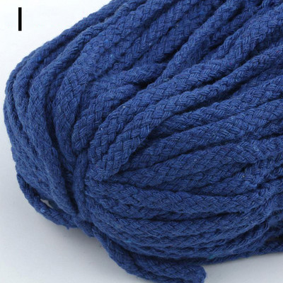 5 jardu kokvilnas austa virve, 5 mm pīta virve, krāsaina, savīta aukla DIY, roku darbs, amatniecības rotājumi, soma, auklas jostas piederumi