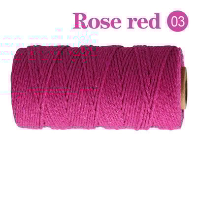 2mm 100M Makramė Virvelė Medvilnė Špagatas Siūlas Styginiai Amatai Pasidaryk pats Siuvimas Rankų darbo sienų apmušalai Bohemijos vestuvių vakarėlio namų dekoras