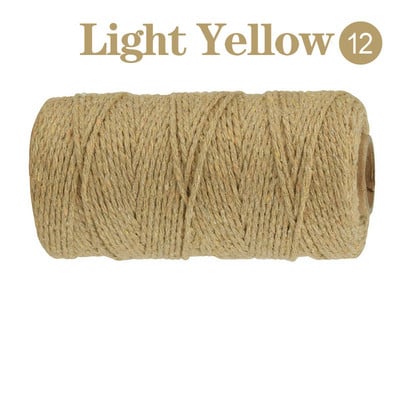 2mm 100M Makramė Virvelė Medvilnė Špagatas Siūlas Styginiai Amatai Pasidaryk pats Siuvimas Rankų darbo sienų apmušalai Bohemijos vestuvių vakarėlio namų dekoras