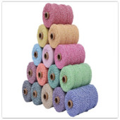 2MM 100M makrame puuvillane niit, keerutatud käsitöö, pehme džuudist köis sõlme jaoks seinakinnitusseadme jaoks Boho dekoratiivne köis kingitus Weddi