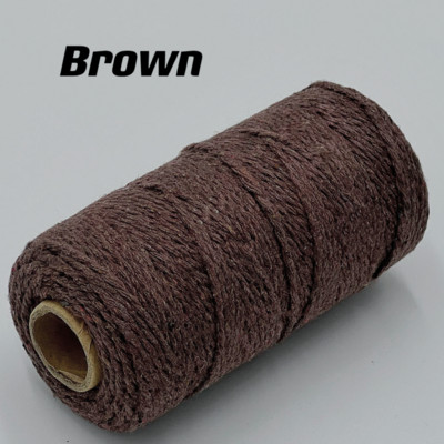 2MM 100M makrame puuvillane niit, keerutatud käsitöö, pehme džuudist köis sõlme jaoks seinakinnitusseadme jaoks Boho dekoratiivne köis kingitus Weddi