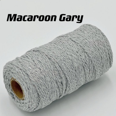 2MM 100M makrame puuvillane niit, keerutatud käsitöö, pehme džuudist köis sõlme jaoks seinakinnitusseadme jaoks Boho dekoratiivne köis kingitus Weddi