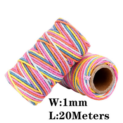 1mm-10mm 100% kokvilna makrama aukla virves aukla DIY roku darbs sienu tapsējuma dabīgas 3mm virves šūšanas Bohēmijas kāzu mājas dekorēšana