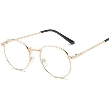 Ретро ретро рамка за очила за четене Мъжки и дамски дизайнерски кръгли очила Рамка за оптични очила Trend Metal Glasses +50 +100